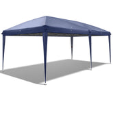 HAOYYE 9.83×19.67×6.56-8.69ft Waterproof Folding Tent with Four Windows and Carry Bag, 3x6m Outdoor Canopy Shelter with Steel Frame, Adjustable Height, Portable Pop Up Gazebo for Party Camping Events Backyard Market